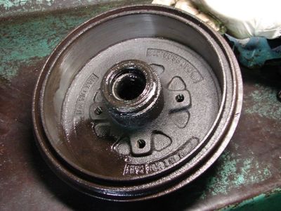 brake drum covered in brake