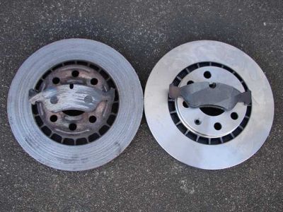brake rotor worn out vs new